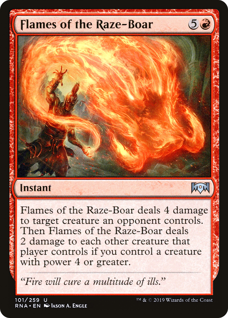 Flames of the Raze-Boar [Ravnica Allegiance]-1