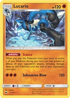 Lucario (71/147) (Theme Deck Exclusive) [Sun & Moon: Burning Shadows]-1