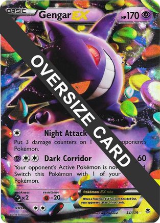 Gengar EX (34/119) (Jumbo Card) [XY: Phantom Forces]-1