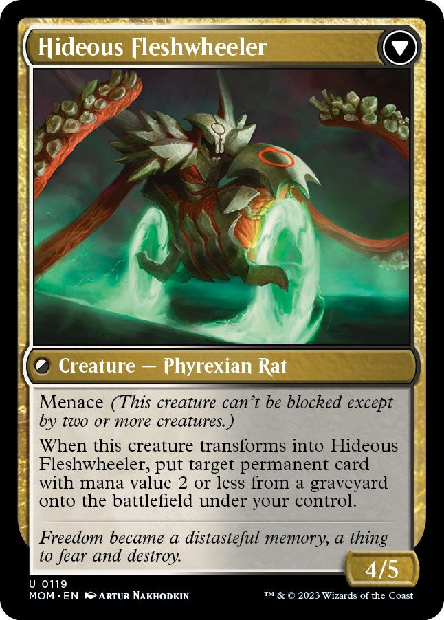Nezumi Freewheeler // Hideous Fleshwheeler [March of the Machine]-2