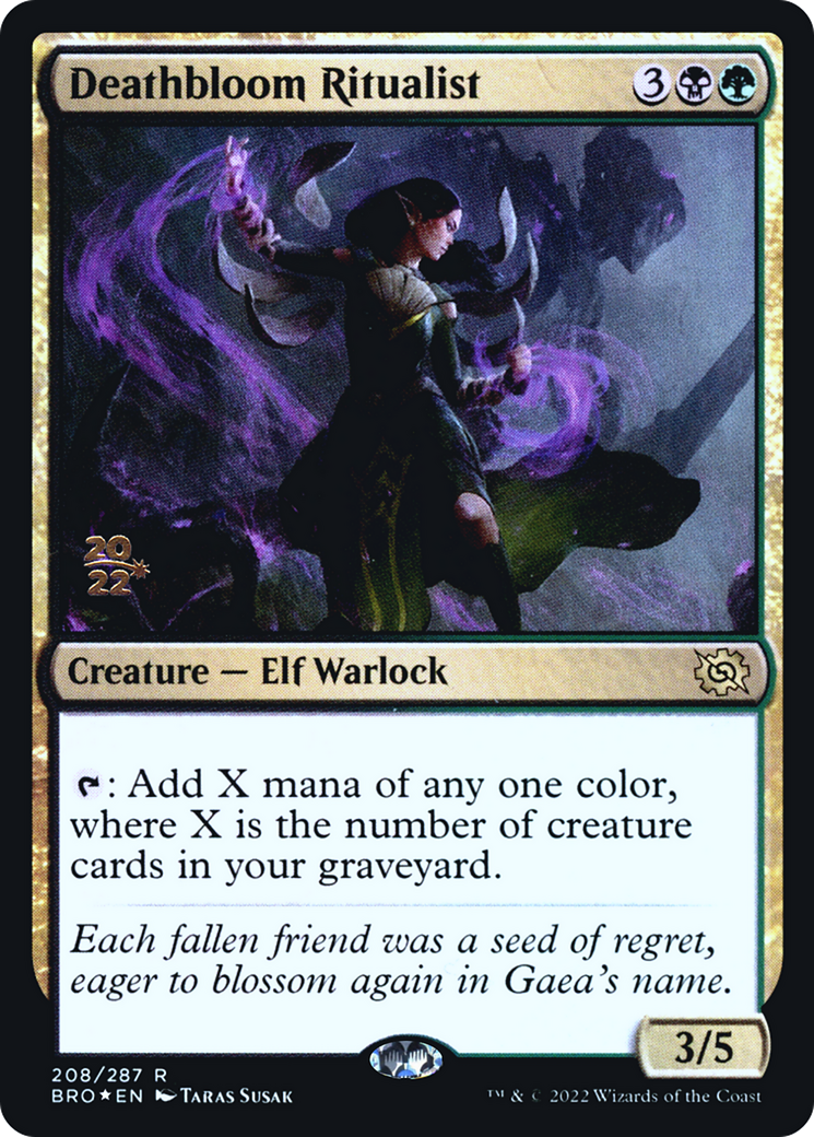 Deathbloom Ritualist [The Brothers' War Prerelease Promos]-1
