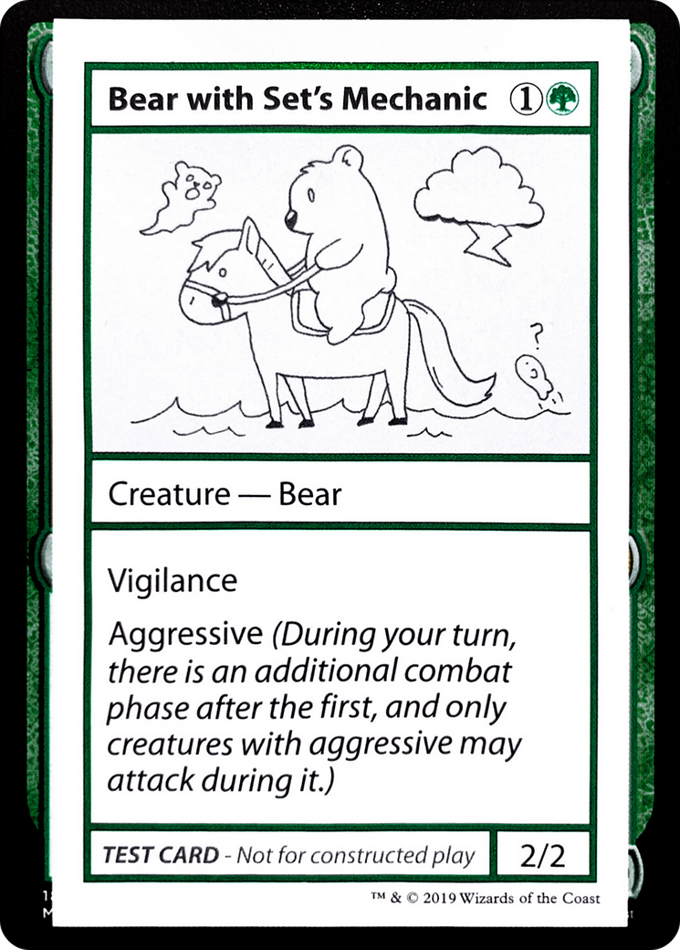 Bear with Set's Mechanic (2021 Edition) [Mystery Booster Playtest Cards]-1