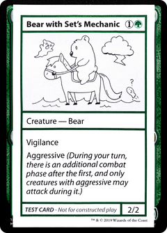 Bear with Set's Mechanic (2021 Edition) [Mystery Booster Playtest Cards]-1