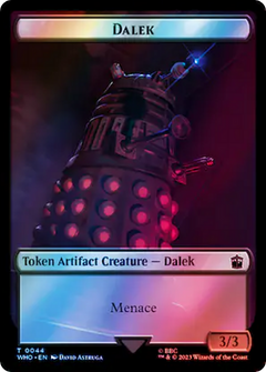 Dalek // Dinosaur Double-Sided Token (Surge Foil) [Doctor Who Tokens]-1