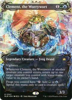 Clement, the Worrywort (Borderless) (Raised Foil) [Bloomburrow]-1