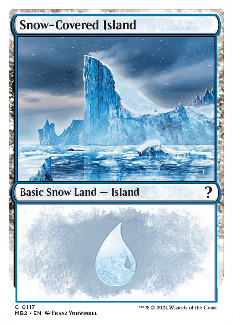 Snow-Covered Island (White Border) [Mystery Booster 2]-1