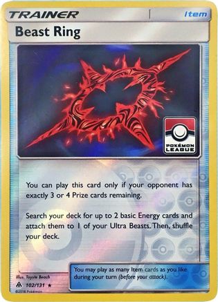 Beast Ring (102/131) (League Promo) [Sun & Moon: Forbidden Light]-1