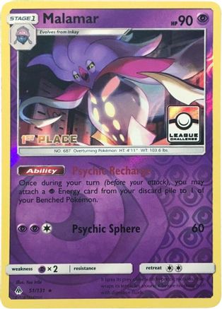 Malamar (51/131) (League Promo 1st Place) [Sun & Moon: Forbidden Light]-1