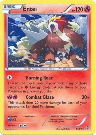 Entei (14/98) (Cosmos Holo) (Blister Exclusive) [XY: Ancient Origins]-1