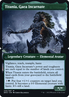 Titania, Gaea Incarnate (PBRO-256BS) - The Brothers' War Promos Foil-1