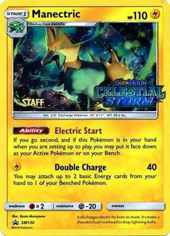 Manectric (SM130) (Staff Prerelease Promo) [Sun & Moon: Black Star Promos]-1