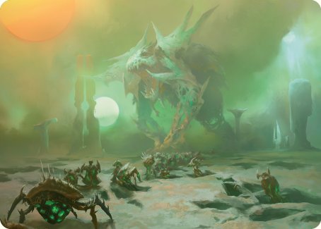 Green Sun's Twilight Art Card [Phyrexia: All Will Be One Art Series]-1