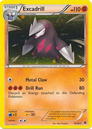 Excadrill (56/98) (Cosmos Holo) (Blister Exclusive) [Black & White: Emerging Powers]-1