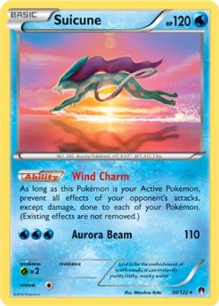Suicune (30/122) (Cosmos Holo) (Blister Exclusive) [XY: BREAKpoint]-1