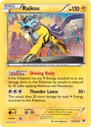 Raikou (55/162) (Cosmos Holo) (Blister Exclusive) [XY: BREAKthrough]-1