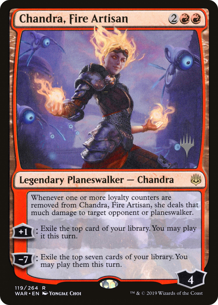 Chandra, Fire Artisan (Promo Pack) [War of the Spark Promos]-1