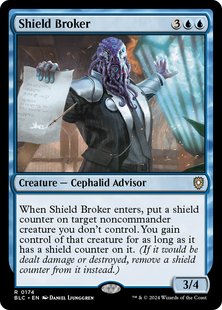 Shield Broker [Bloomburrow Commander]-1