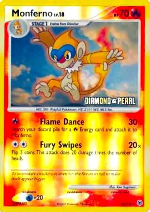 Monferno (56/130) [Burger King Promos: 2008 Collection]-1