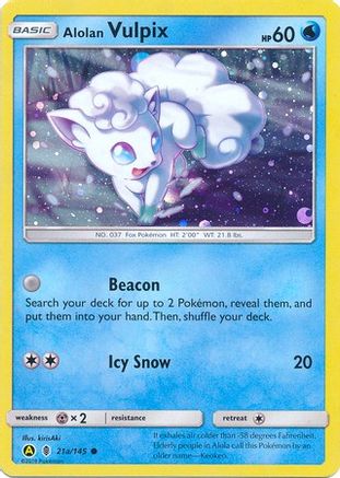 Alolan Vulpix (21a/145) (Alternate Art Promo) [Sun & Moon: Guardians Rising]-1