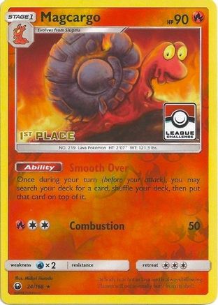 Magcargo (24/168) (League Promo 1st Place) [Sun & Moon: Celestial Storm]-1