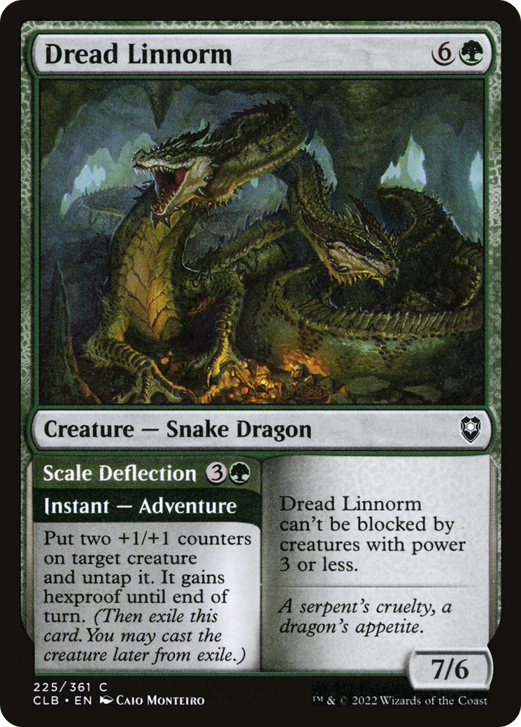 Dread Linnorm // Scale Deflection [Commander Legends: Battle for Baldur's Gate]-1