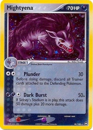 Mightyena (18/108) (Theme Deck Exclusive) [EX: Power Keepers]-1