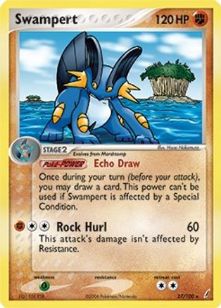 Swampert (27/100) (Theme Deck Exclusive) [EX: Crystal Guardians]-1
