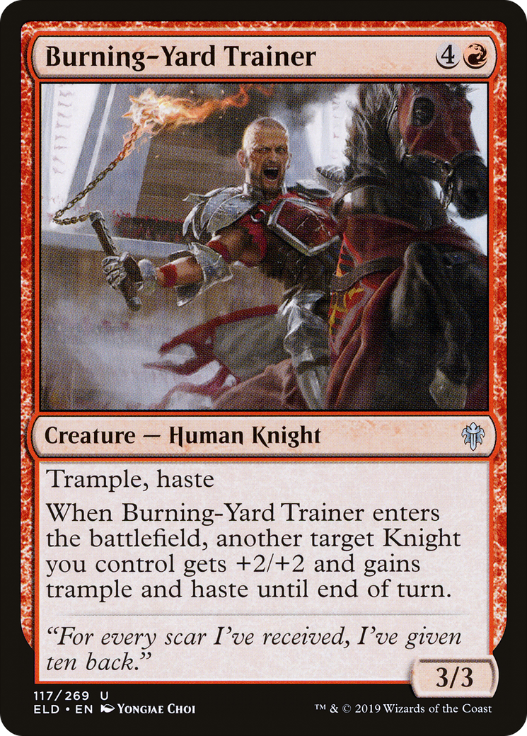 Burning-Yard Trainer [Throne of Eldraine]-1