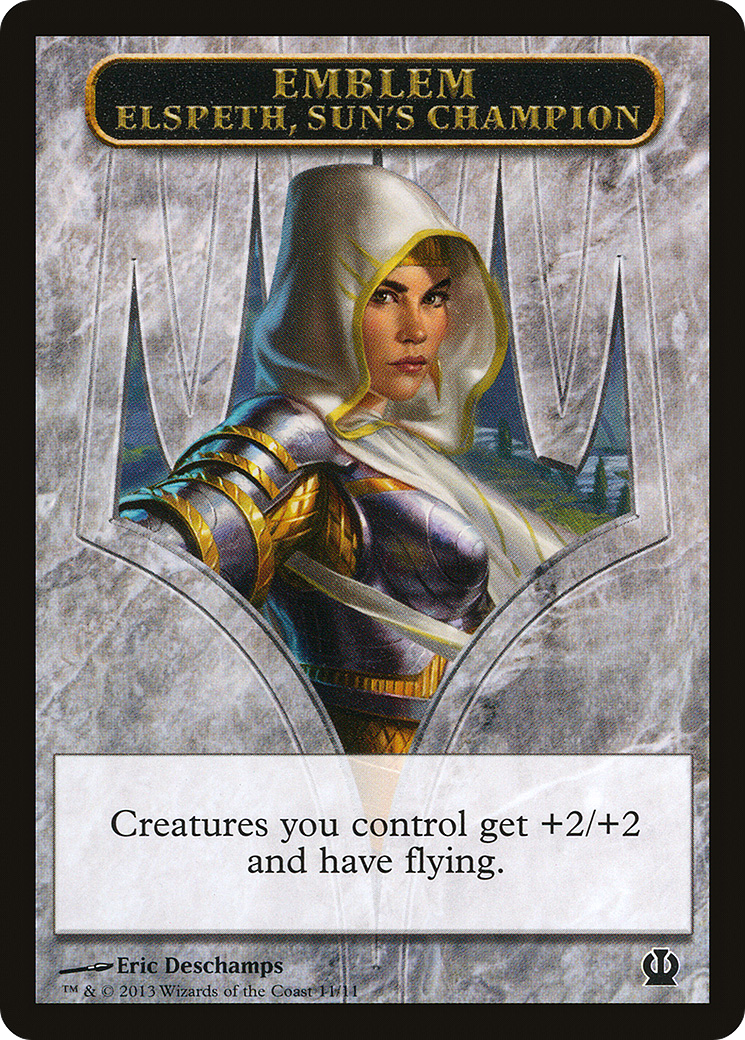 Elspeth, Sun's Champion Emblem [Theros Tokens]-1