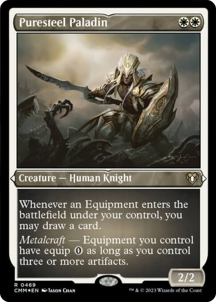 Puresteel Paladin (Foil Etched) [Commander Masters]-1