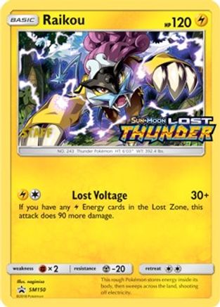 Raikou (SM150) (Staff Prerelease Promo) [Sun & Moon: Black Star Promos]-1