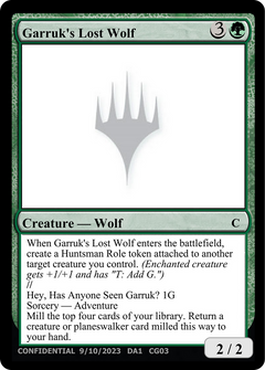 Garruk's Lost Wolf // Hey, Has Anyone Seen Garruk? (UNK-CG03A) - Unknown Event-1