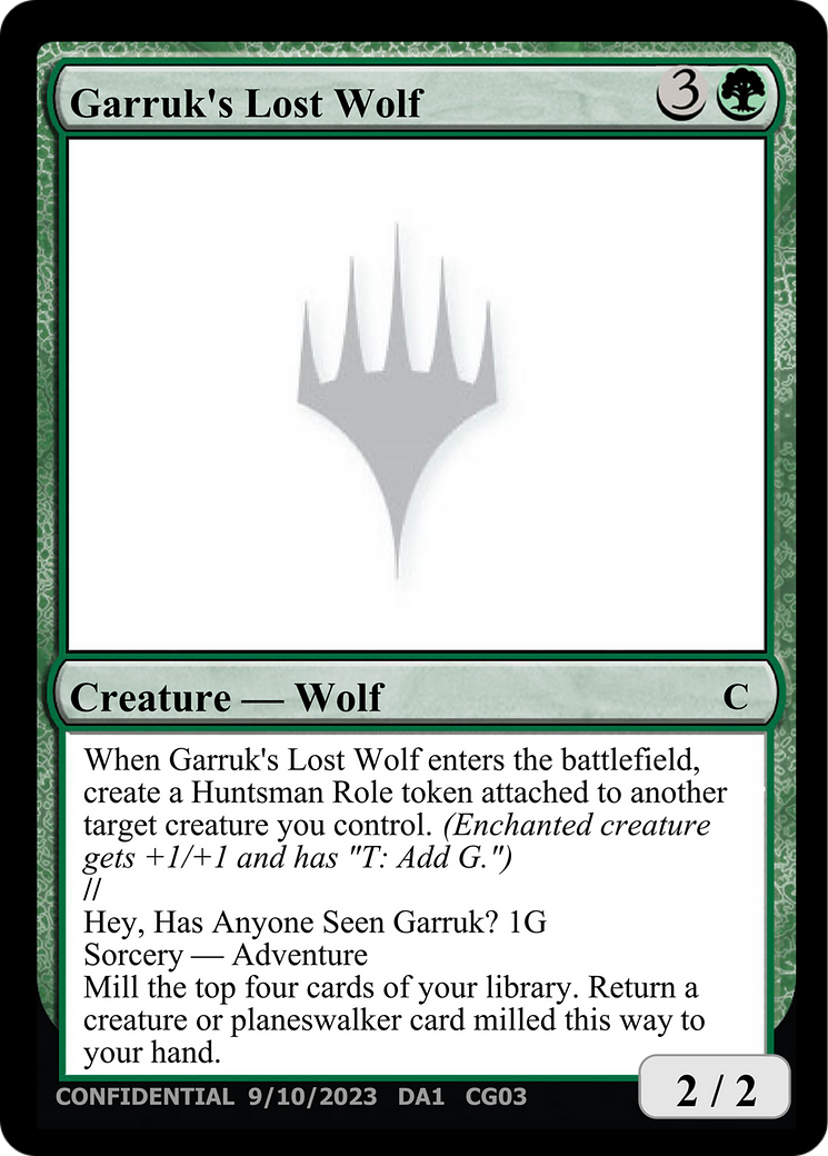 Garruk's Lost Wolf // Hey, Has Anyone Seen Garruk? (UNK-CG03A) - Unknown Event-1