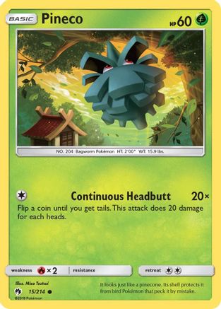 Pineco (15/214) [Sun & Moon: Lost Thunder]-1