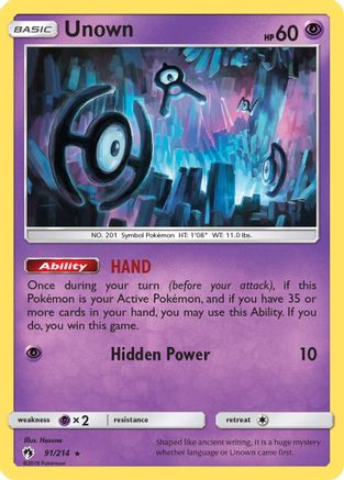 Unown (91/214) [Sun & Moon: Lost Thunder]-1