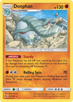 Donphan (112/214) [Sun & Moon: Lost Thunder]-1