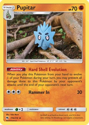Pupitar (116/214) [Sun & Moon: Lost Thunder]-1