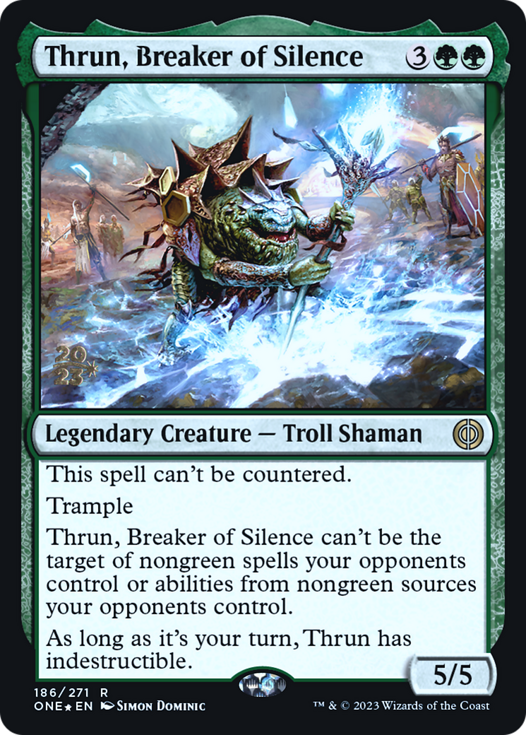 Thrun, Breaker of Silence (PRE-186) - Phyrexia: All Will Be One Promos Foil-1