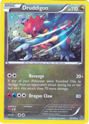 Druddigon (70/106) (Cosmos Holo) (Blister Exclusive) [XY: Flashfire]-1