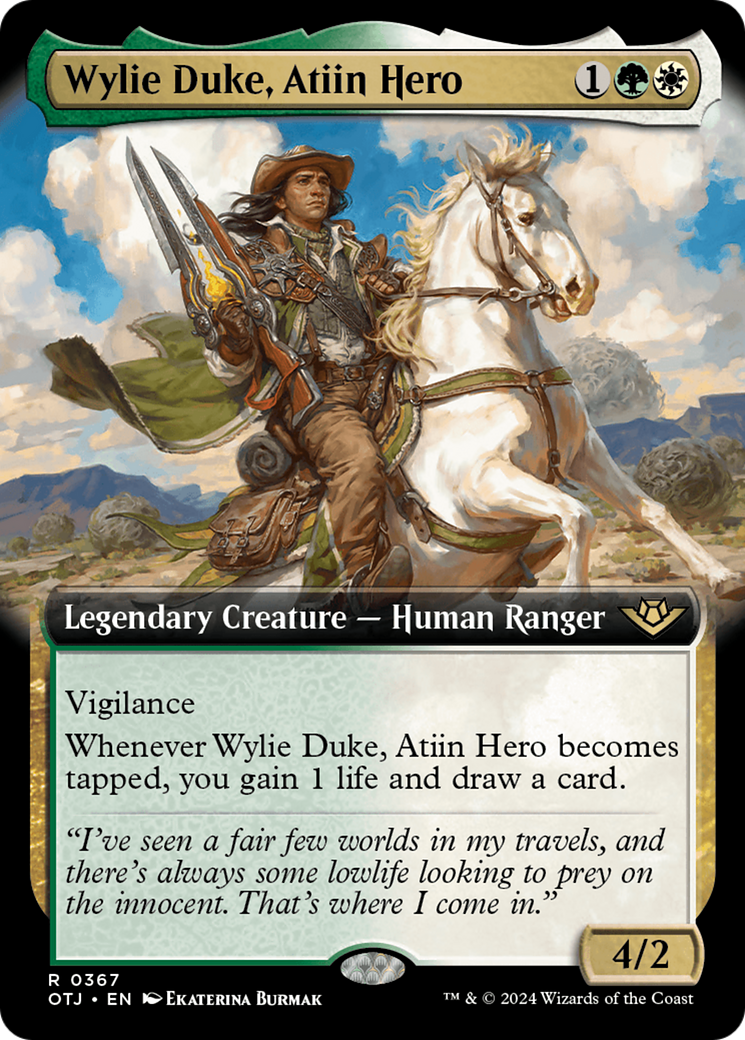Wylie Duke, Atiin Hero (Extended Art) (OTJ-367) - Outlaws of Thunder Junction: (Extended Art)-1