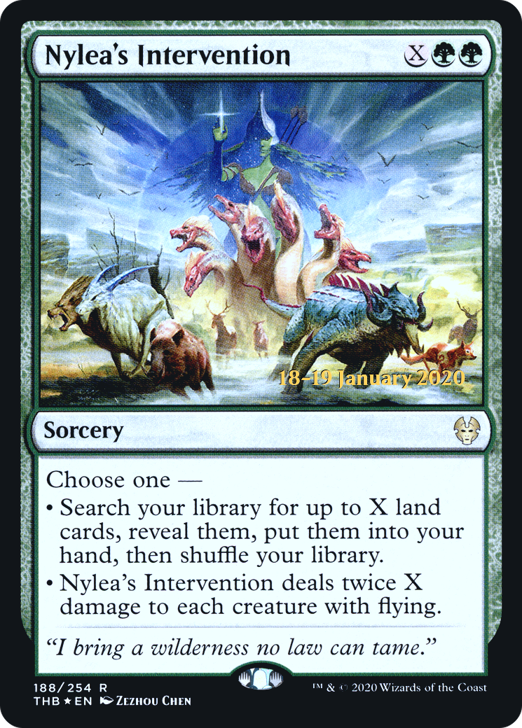 Nylea's Intervention [Theros Beyond Death Prerelease Promos]-1