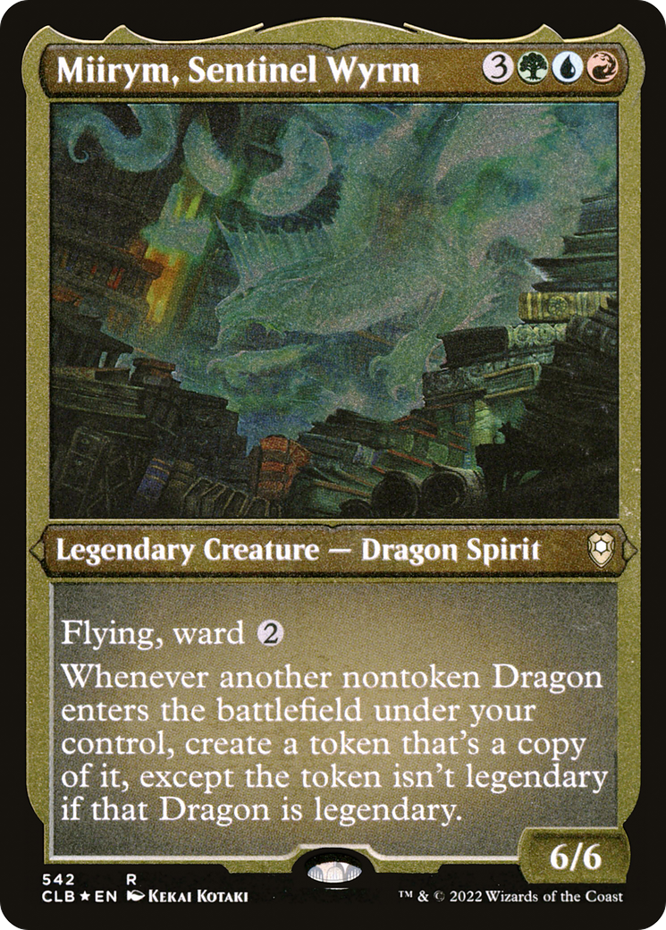Miirym, Sentinel Wyrm (CLB-542) - Commander Legends: Battle for Baldur's Gate Etched Foil-1