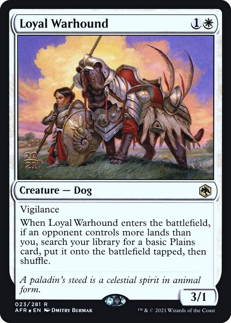 Loyal Warhound [Dungeons & Dragons: Adventures in the Forgotten Realms Prerelease Promos]-1