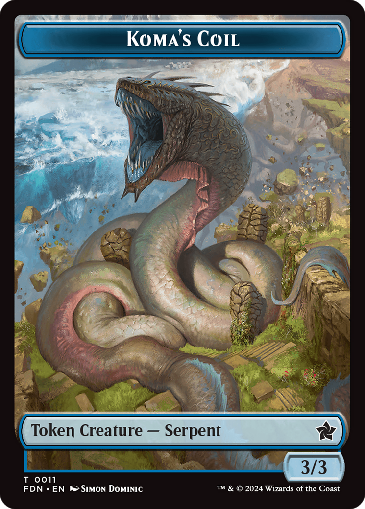 Scion of the Deep // Koma's Coil Doubled-Sided Token [Foundations Tokens]-2
