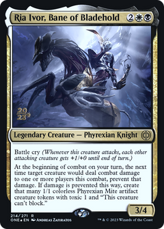 Ria Ivor, Bane of Bladehold [Phyrexia: All Will Be One Prerelease Promos]-1