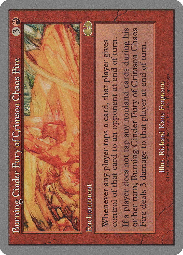 Burning Cinder Fury of Crimson Chaos Fire [Unglued]-1