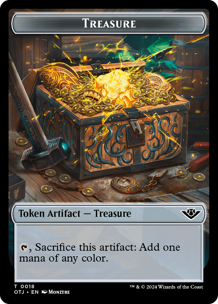 Eldrazi Scion // Treasure Double-Sided Token [Outlaws of Thunder Junction Commander Tokens]-2