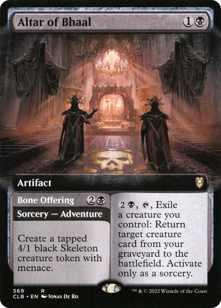 Altar of Bhaal // Bone Offering (Extended Art) [Commander Legends: Battle for Baldur's Gate]-1