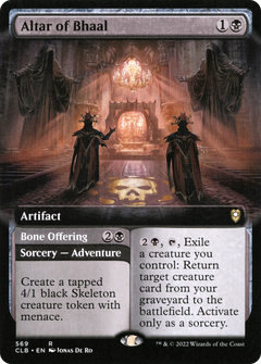 Altar of Bhaal // Bone Offering (Extended Art) [Commander Legends: Battle for Baldur's Gate]-1