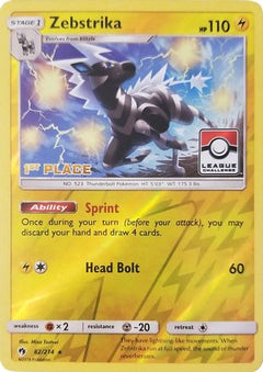 Zebstrika (82/214) (League Promo 1st Place) [Sun & Moon: Lost Thunder]-1